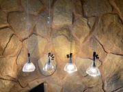 Lampa sufitowa z kloszami w kształcie kwiatów