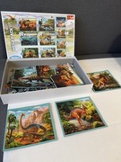 Puzzle układanka dinozaury zestaw 10w1 mega pack