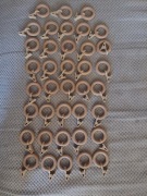 Drewniane kółka z plastikową żabką do zasłon 38 sztuk