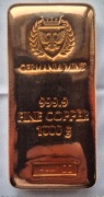 Sztabka miedzi 1 kilogram Germania Mint w Foli i Pudełku ozbodnym