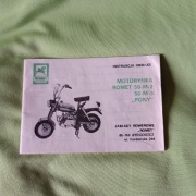 Motorynka Romet 50-M-2 PONY - Instrukcja obsługi