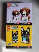 LEGO 40543, 40544 - BrickHeadz - Zestaw Buldog + Bernardyn - Nowe