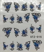 Naklejki wodne na paznokcie motyle STZ015