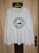 71 Jasno niebieska bluza z kapturem w paski rozmiar L