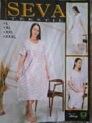 Bawełniana koszula nocna, krótki rękaw, 3XL( 2szt)