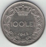 Rumunia 100 lei lejów 1943 - 28 mm - nr 1