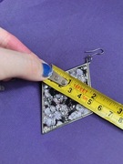 Nowe długie kolczyki romby z koronką kod929