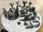 Warhammer zestaw ruin drzew tereny gier makiet