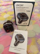 Nowy Transmiter FM Bluetooth 5.0 LENCENT T25M – Zestaw Głośnomówiący 