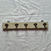 Wieszak prl vintage kuchnia 1960 z PRLu szaro błękitny 