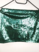 Zielona spódnica cekinowa mini elastyczna połysk imprezowa party S