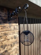 Solarna latarnia LED z dużym wieszakiem kutym