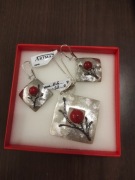 Srebrny zestaw ARTMAS wisiorek + kolczyki