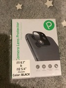 Szkło hartowane Camera Lens Protector do iPhone 11 i 12 czarne.