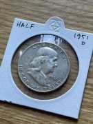 1/2 dolara 1951 D USA / Half dollar Franklin 1951 Denwer