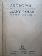 SKOROWIDZ DO MAPY POLSKI W PODZIAŁCE 1:500000, 1956 r.