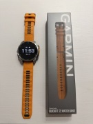 Zegarek sportowy Garmin Phoenix 8 PRO 47mm GPS + pasek skórzany brązowy