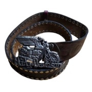 Pasek Skórzany z Klamrą Harley Davidson Motorcycle Moto