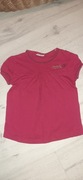 Śliczna malinowa koszulka na lato r. 128 t-shirt bluzka bawełna