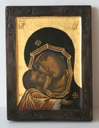 Matka Boska z Dzieciątkiem - Eleusa, ikona ręcznie pisana