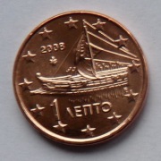 GRECJA  2008 1 CENT UNC !!!!!!!!!!