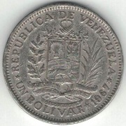 Wenezuela 1 bolivar 1967 - 23 mm - nr 6