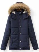 Parka kurtka granatowa długa S/M romwe shein nowa