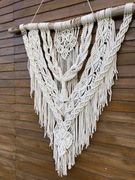 Makrama biała , wzorzysta.