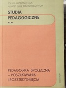 pedagogika społeczna poszukiwania i rozstrzygnięcia