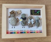 Kamyk w ramce prezent obrazek dzień nauczyciela zakończenie roku 