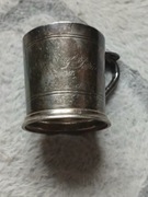 Stary podkastnik platerowany grawerowany i sygnowany