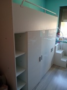 Łóżko młodzieżowe z szafą 