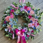 Wianek na drzwi dekoracja ozdoba prezent wiosna 