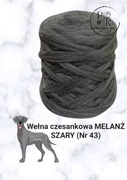 Wełna czesankowa MELANŻ SZARY nr 43 (50g)