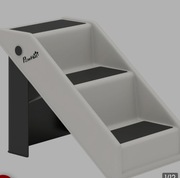 Schody dla zwierząt, trzy stopnie, wysokość 36,5 cm, składane.