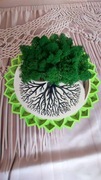 Dekoracja Drzewo z mchu chrobotka mandala