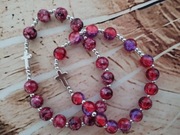 Różaniec na rękę kolor bordowy :) 