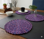 Duża serwetka szydełkowa handmade 34 cm | boho | dekoracja wnętrz