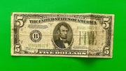 5 $ Stany Zjednoczone rok 1934 bardzo dobry stan