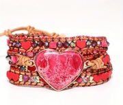 Bransoletka Serce czerwona