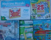 Gry planszowe 6szt, wiek 5+, praktycznie kompletne, opis.