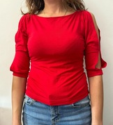 Bluzka wiskozowa czerwona bluzeczka Bay rozmiar 40 L
