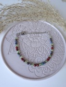 Bransoletka kamienie Peridot Rubin w kianicie Jaspis czerwony