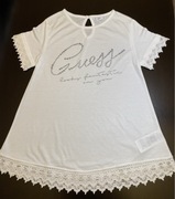 Bluzka dziewczęca GUESS lat 14 biała krótki rękaw stan idealny