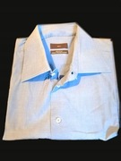 KOSZULA MĘSKA ZARA LARGE BLUE 100 COTTON SUPER