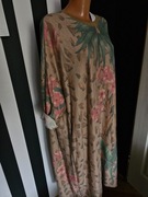 Sukienka włoska big size, kieszenie, złota nitka, plus size