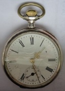 SREBRNY MĘSKI ZEGAREK KIESZONKOWY 