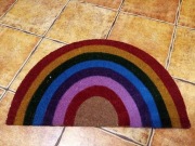 Wycieraczka kokosowa mata kolorowa tęcza DUŻA 75/45cm