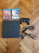 Sony PlayStation 4 Slim PS4 + pad DualShock 4 + Spider-Man + AC Origins 