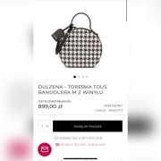 Torebka Tous dulzena w pepitke 